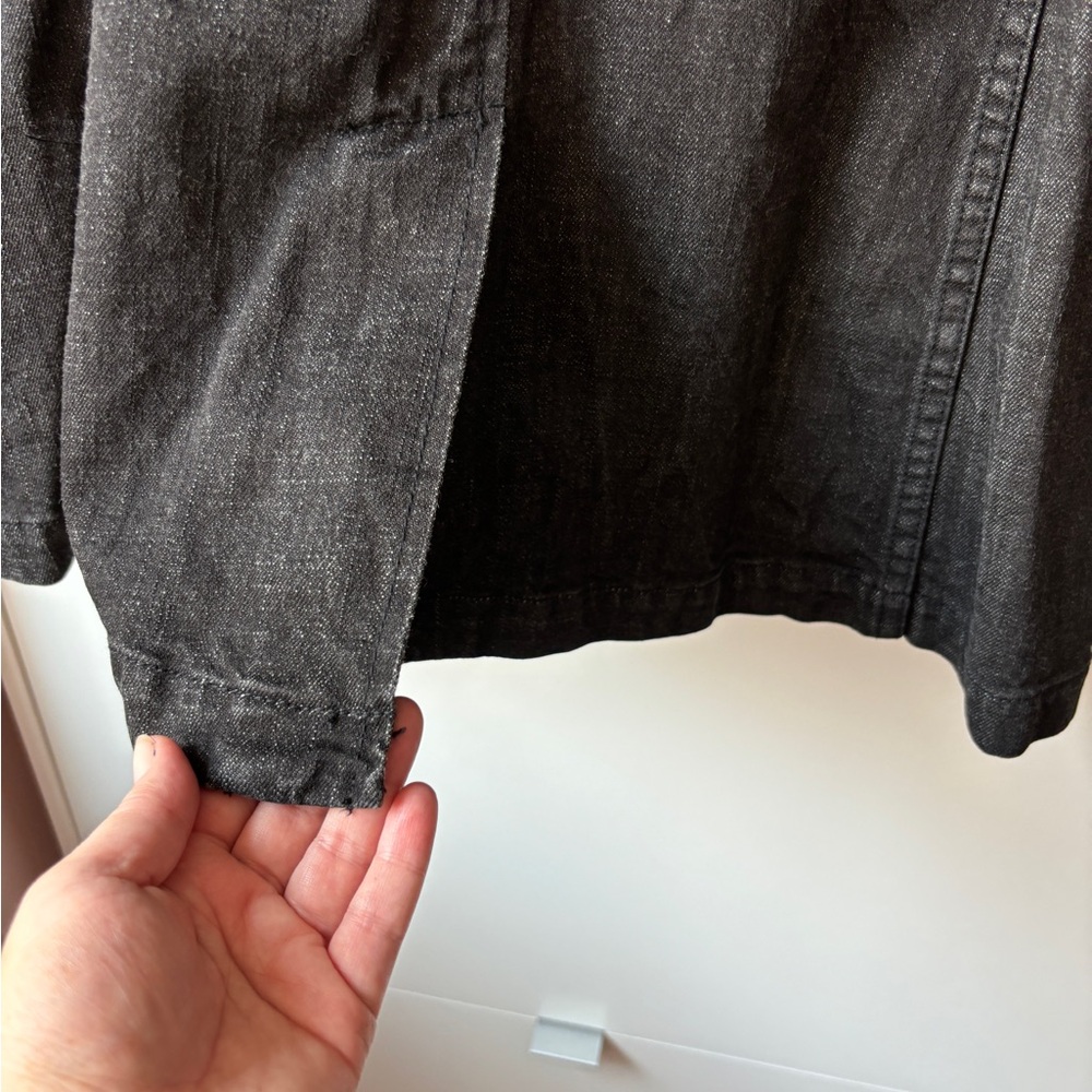 Vintage Lauren Jeans Co. Women's Charcoal Denim Blazer - Picture 7 of 11